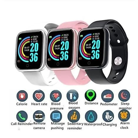 D20 Pro Y68 Smartwatch Esportivo Bluetooth Android/iOS Original11