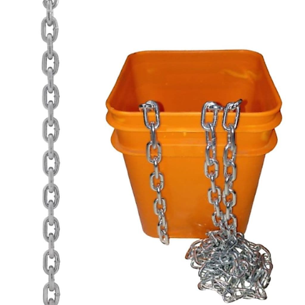 Corrente de Aco Zincada Elo Curto Portão Moto Bicicleta Grade Segurança 50cm ou 1 metro