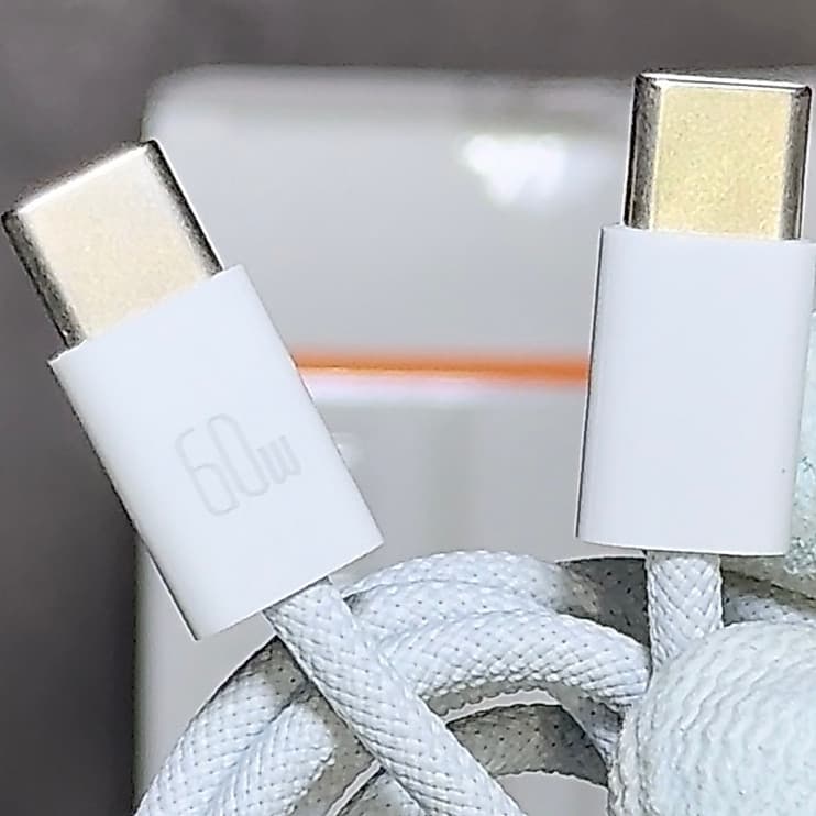 Cabo Tipo-C --> Tipo-C Premium 60W Trançado PD compatível lPhon 15, 16, 17 Carga e Dados 2 ou 1 Metro Branco