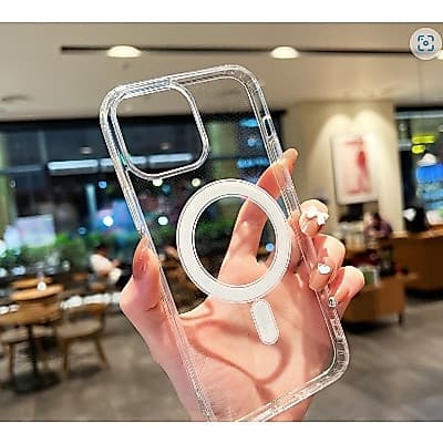 MAGSAFE CLEAR - Capa Capinha Magsafe Transparente Carregamento Por Indução para iPhone 11 12 13 14 15 16 16PRO 16PROMAX
