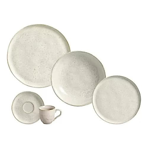 Aparelho De Jantar 30 Peças Bio Vanilla Porto Brasil Off White