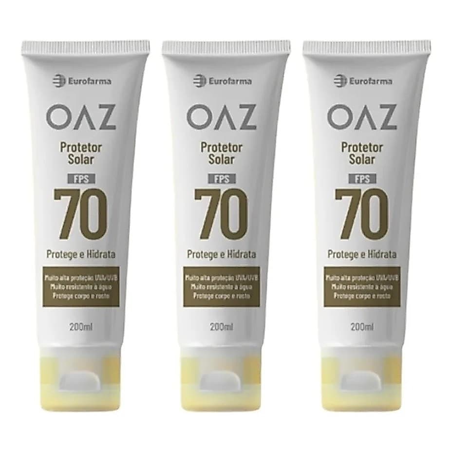 KIT C/ 3 PROTETOR SOLAR OAZ 200ML