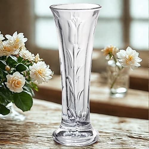 Vaso Decorativo de Vidro Plantas Flores Decorativo Mesa Festa Transparente 15 cm