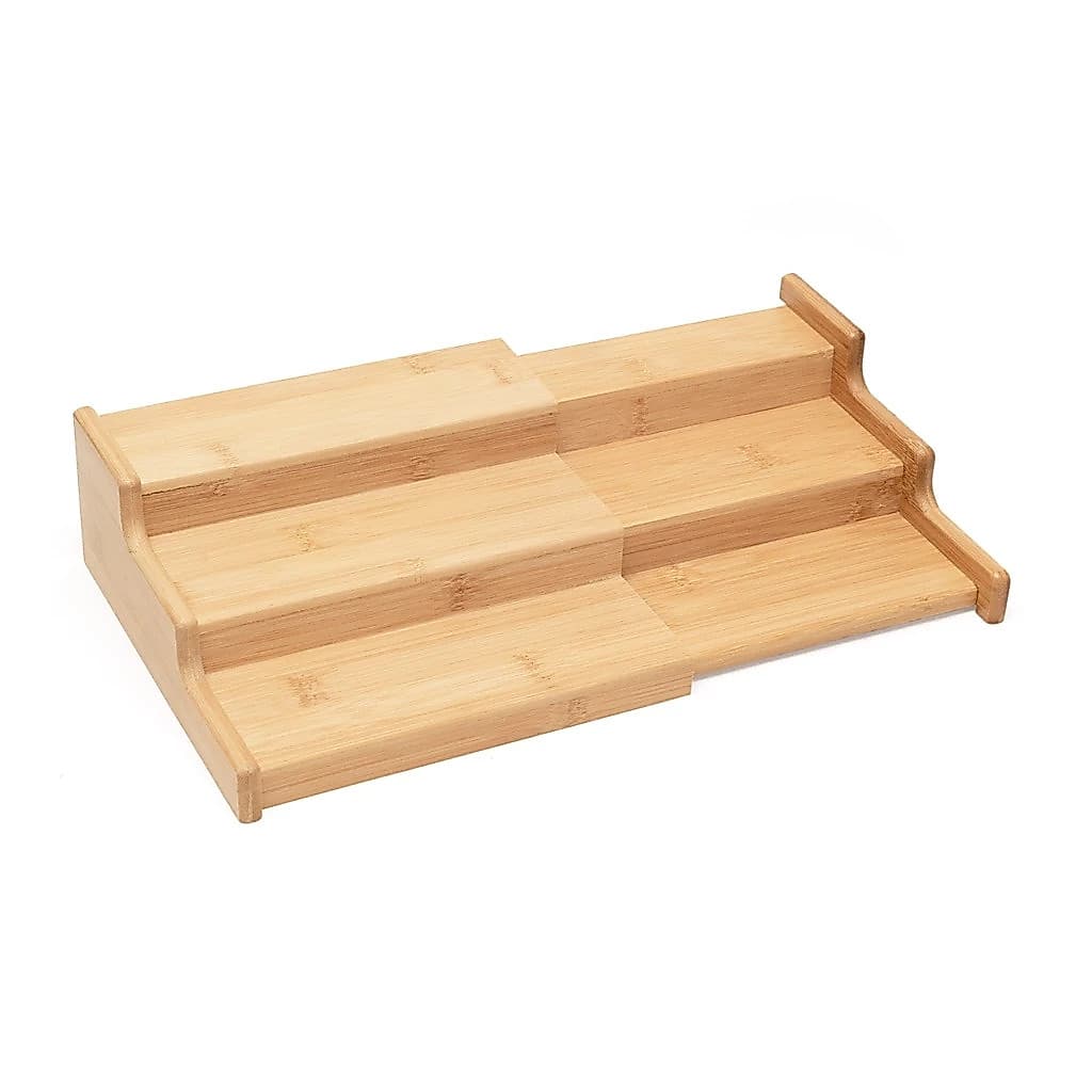ORGANIZADOR EXTENSIVEL DE BAMBU 3 ANDARES 22x21x8cm MEK