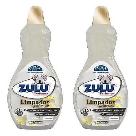 Kit 2 Limpador Multiuso Perfumado Zulu Coala 500ML Fragrância Chá Branco