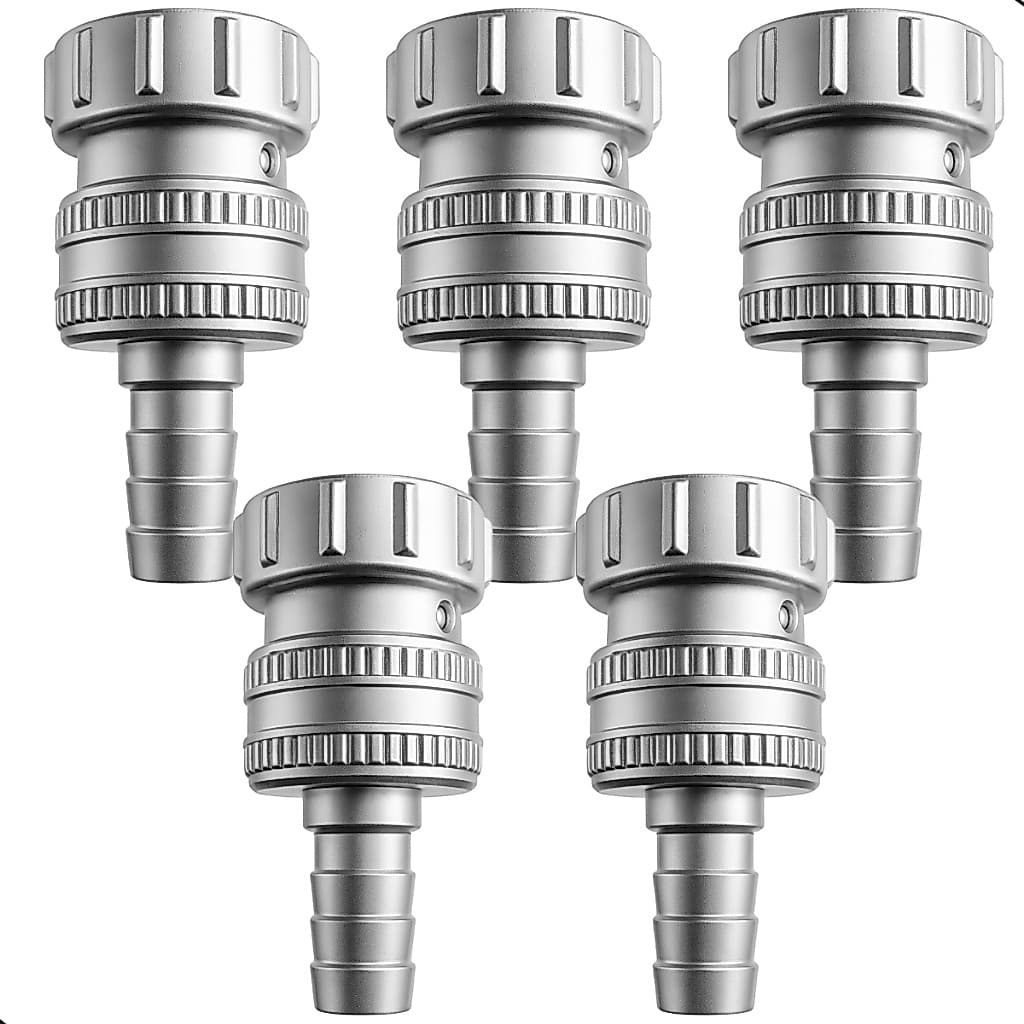 Kit 5 Engate Rápido Torneira Mangueira 3/4 Metal Adaptador Jardim conector