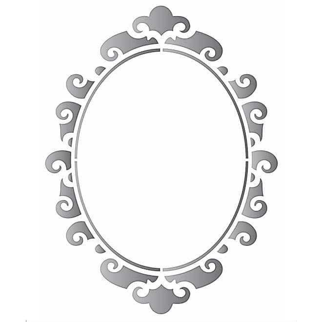 Stencil 20x25 Opa - Moldura Oval Ii (opa 1886)