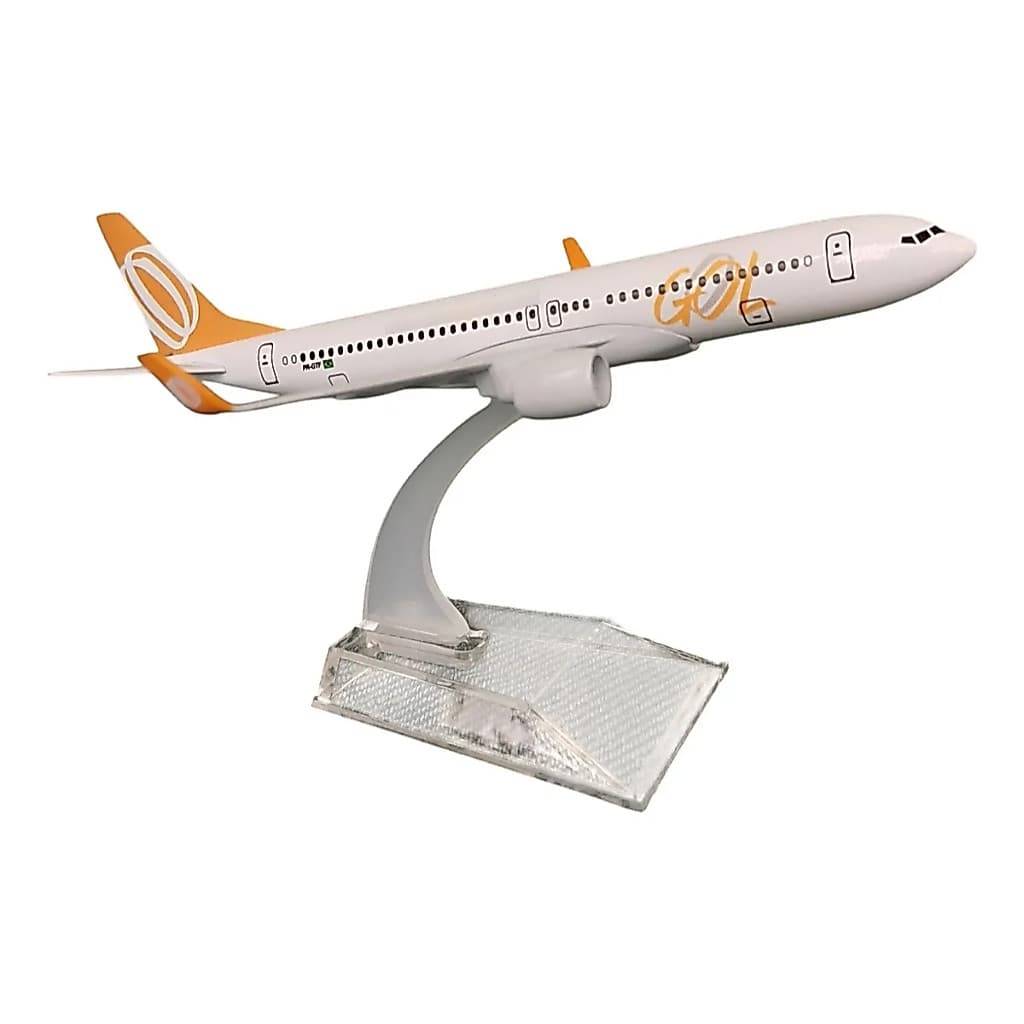 Avião Miniatura Em Metal B737-800 Gol Linhas Aéreas 16cm