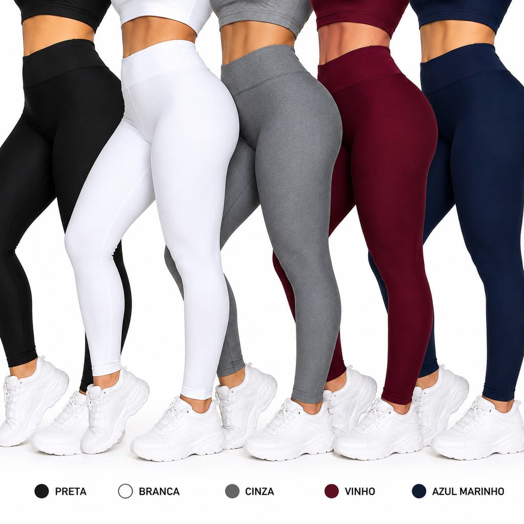 Calça Leg Academia Fitness Legging Zero Transparencia