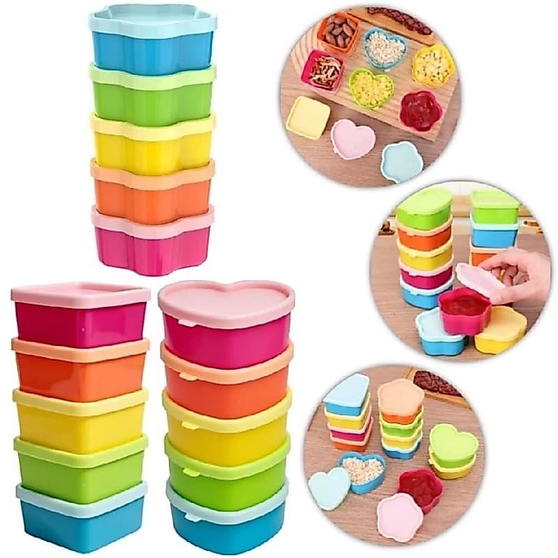 Mini Potes Quadrados 75ml com Tampa Livre de BPA