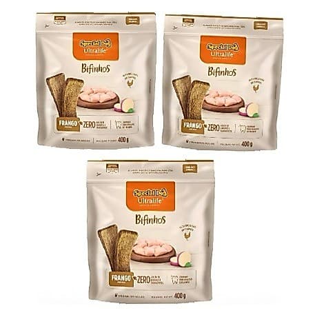 Kit Bifinhos Special Dog Ultralife Frango 3 Unidades De 400g Cada