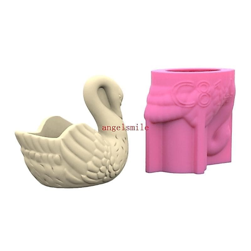 Vaso Forma Cygnus Molde Silicone, Acessório Suprimentos Artesanais Para Res
