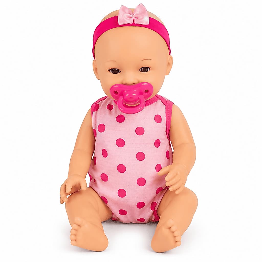 Boneca Luni Baby com Chupeta 636 Divertoys Articulada para Faz de Conta Infantil