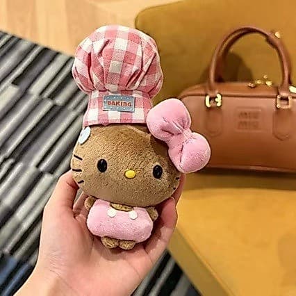 Mini gatinho de pelúcia de pele preta, pingente de bolsa, chaveiro de carro, presente para meninas.