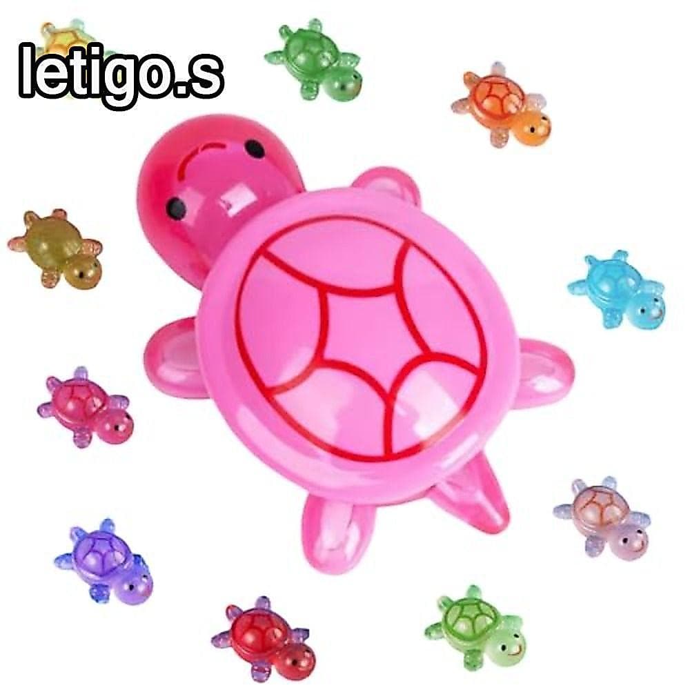 [LETIGO] 100 Unidades De Tartaruga Luminosa , Mini Animais Que Brilham No Escuro DIY , Cor Dopamina