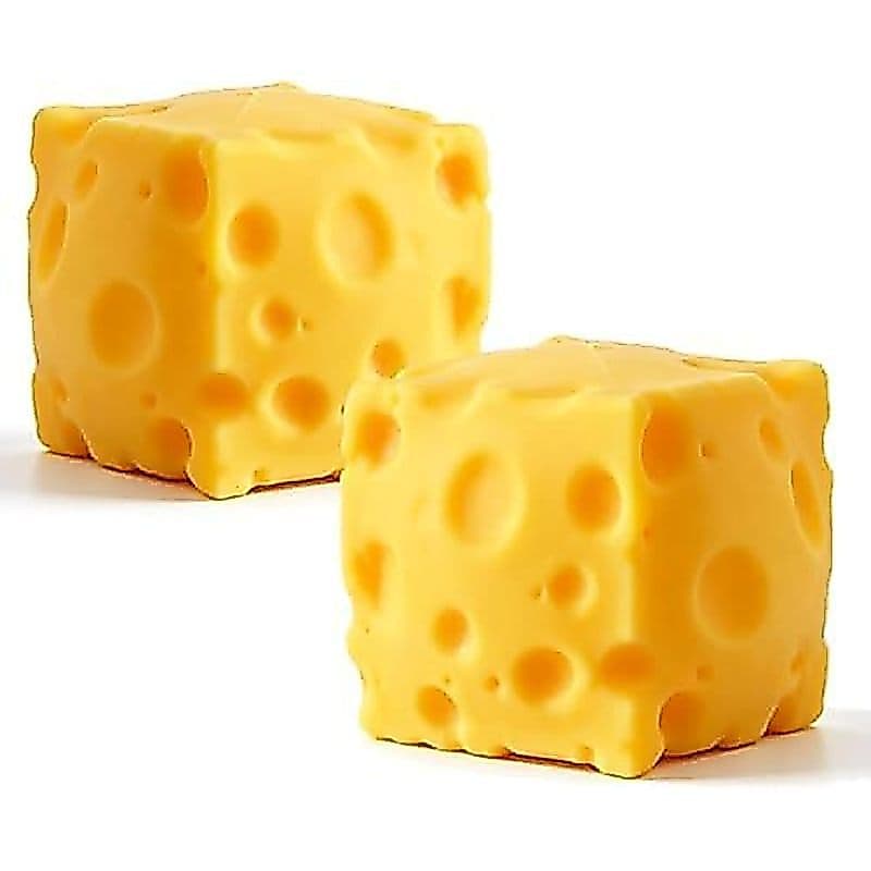 2 Pacotes De Queijo Mole Com Ascensão Lenta , Bloco Amarelo Squishy Squeeze , Brinquedo Macio E Inovador , Bolas De Estr