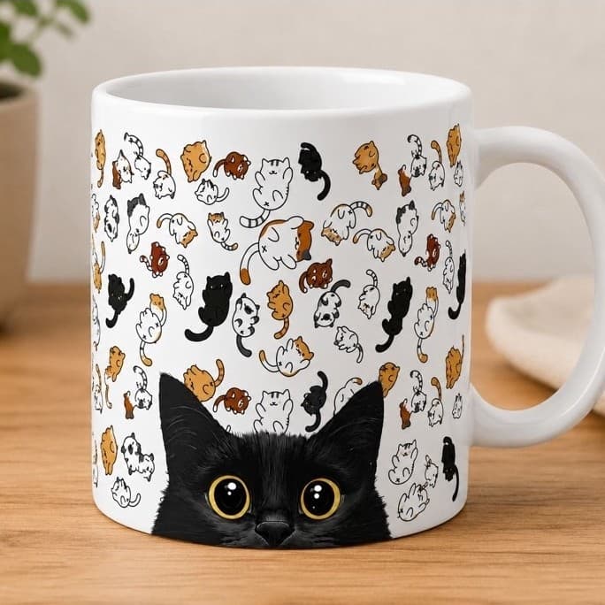 Caneca Gatinhos Porcelana Personalizada Caneca De Gato Fofo Caneca Pet Lover