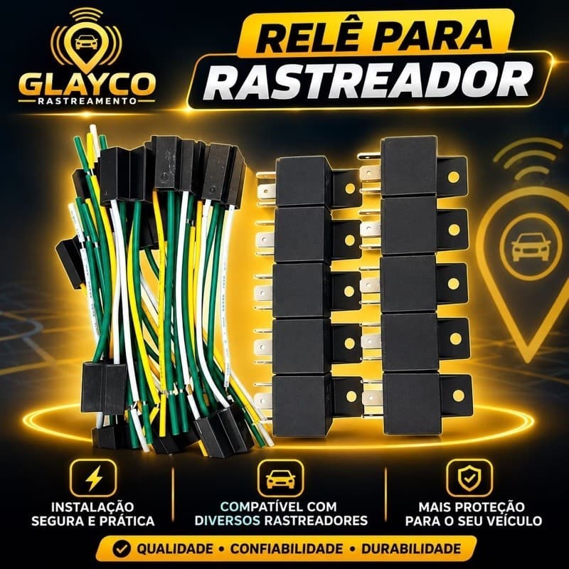kit 10 relê para rastreador 12v 40a