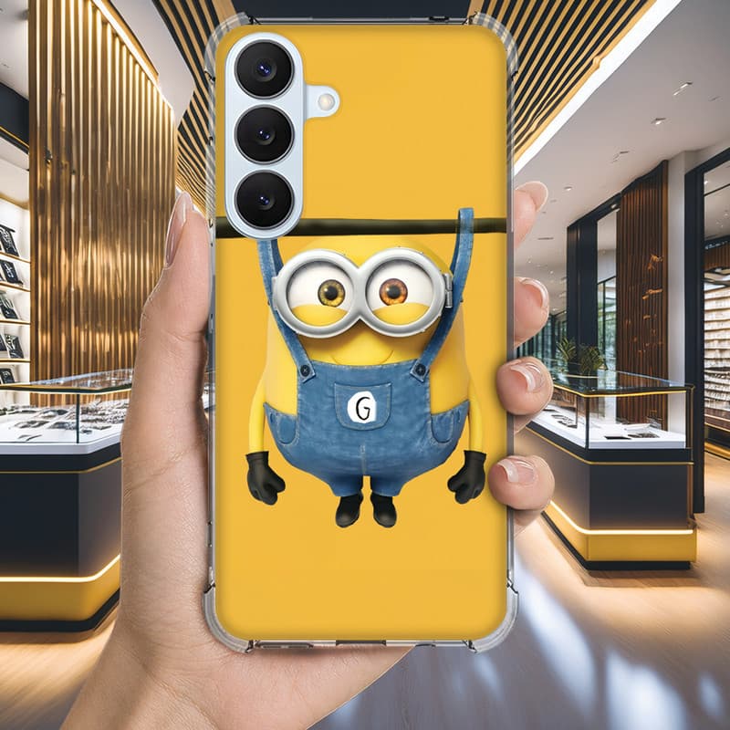 Capa Capinha GALAXY A56 A55 A54 A53 A52 A51 A50 A36 A30S A35 A34 A33 Anti-impacto Personalizada geek MINIONS (3386)