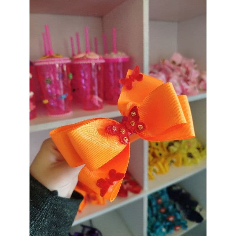 Laço Erê de Iansã 🦋 Laço com borboleta laço laranja Laço erê de Umbanda e Candomblé