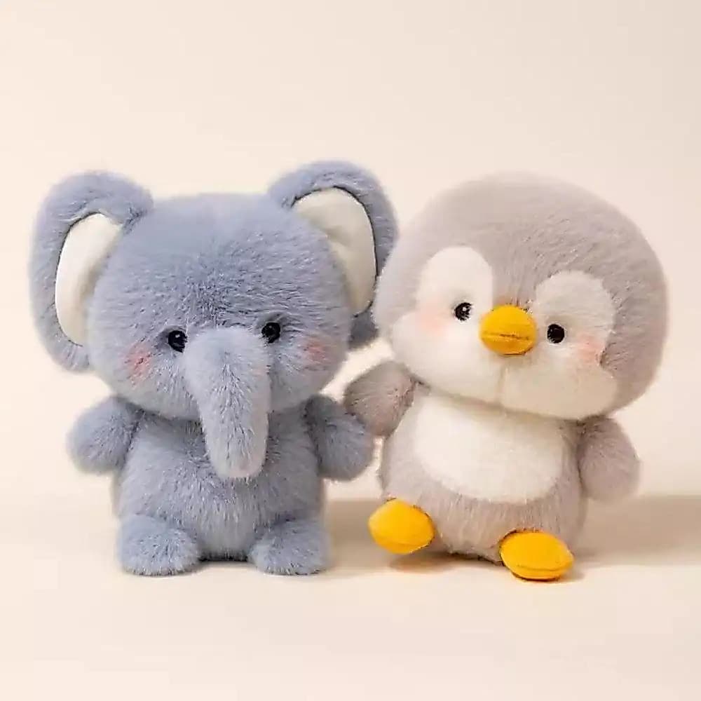 Urso de Pelúcia Kawaii de 16cm, Boneco de Pelúcia Super Macio, Almofada de Elefante, Brinquedo de Pelúcia para Mesa