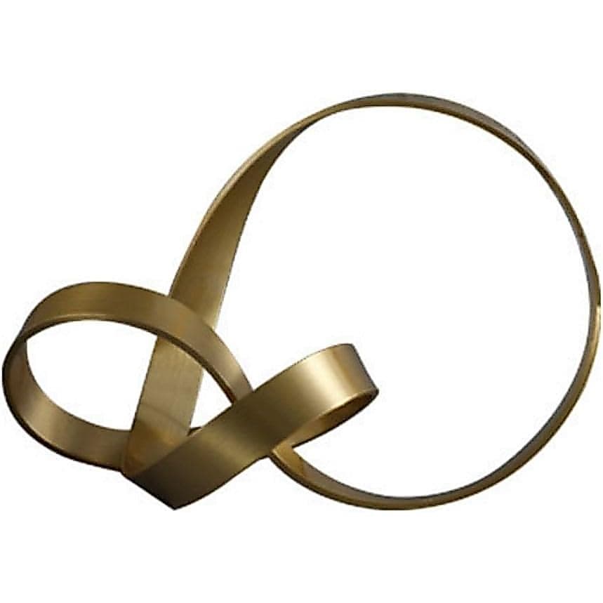 AETVRNI Ornamentos Metálicos Decorativos Modernos e Minimalistas em Forma de Faixa de Möbius Dourada, Ornamento Geométri
