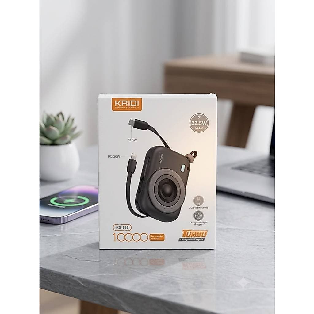 Carregador Portatil Kaidi Power Bank 10.000mah