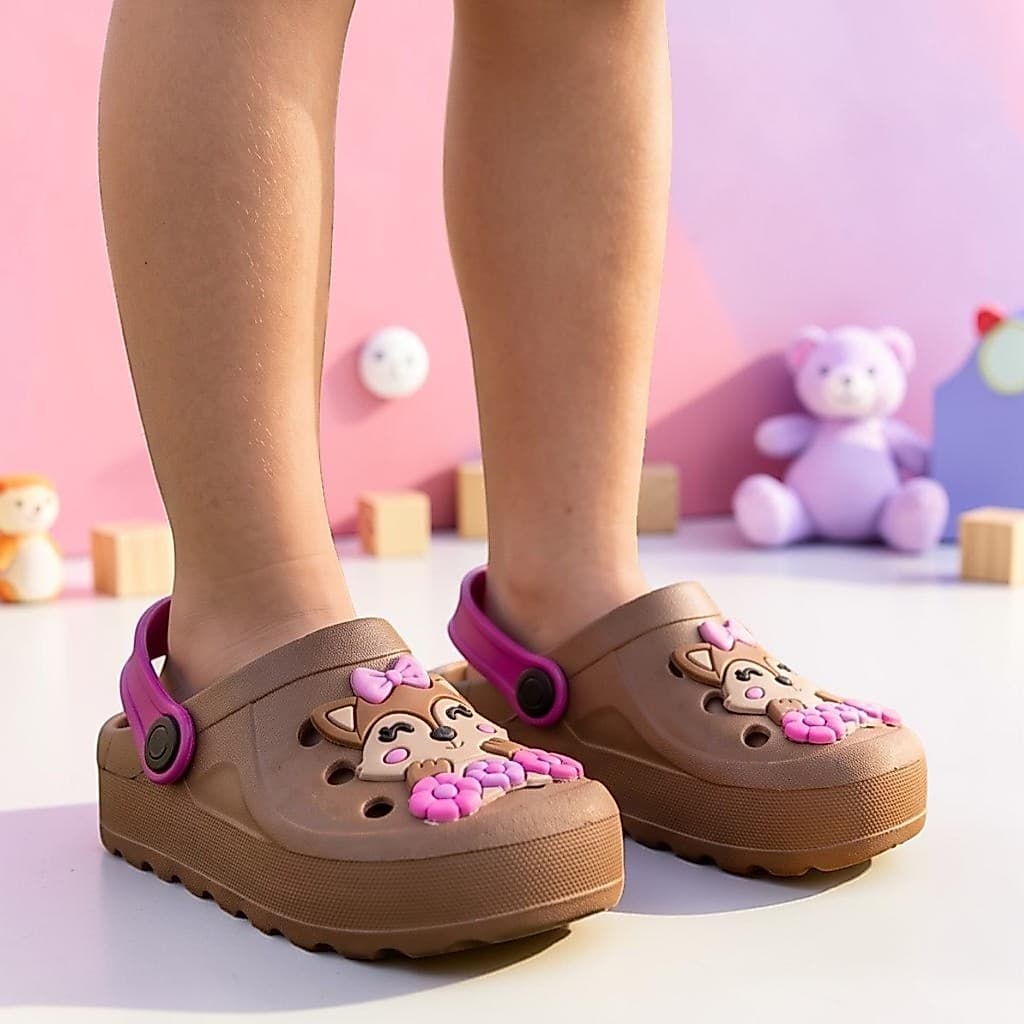 Babuche Feminino Infantil Juvenil Raposa Antiderrapante Casual Estiloso Menina Bebê Promoção
