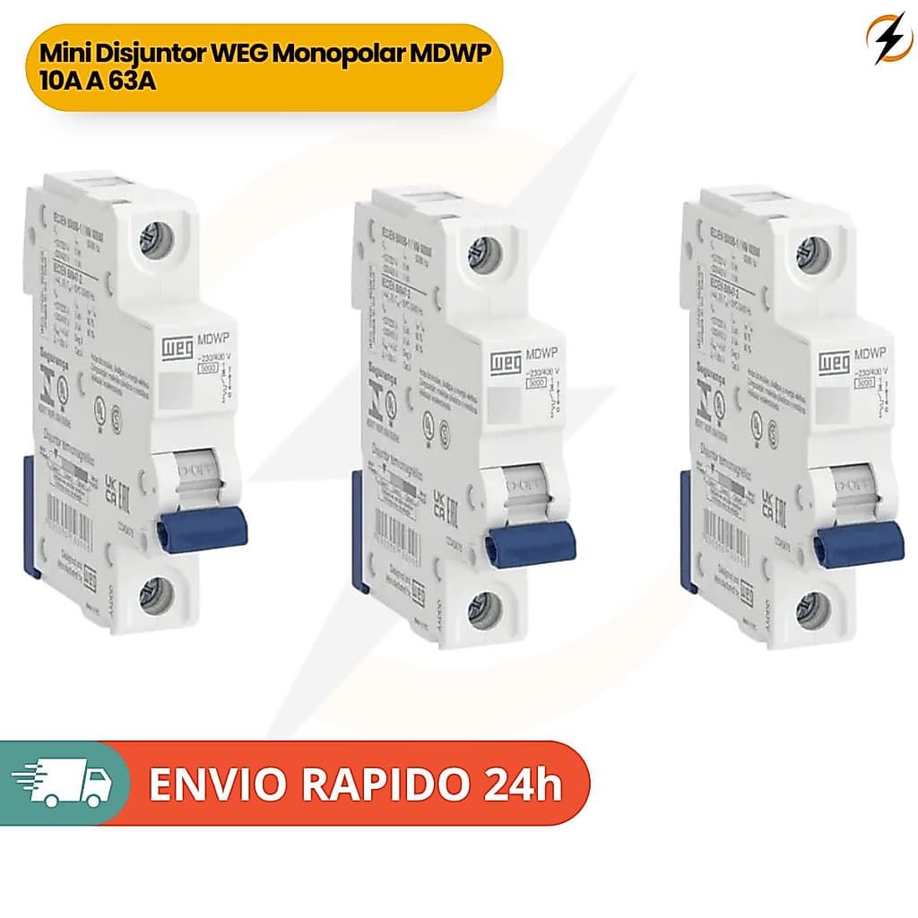 Mini Disjuntor WEG Monopolar MDWP 10A A 63A
