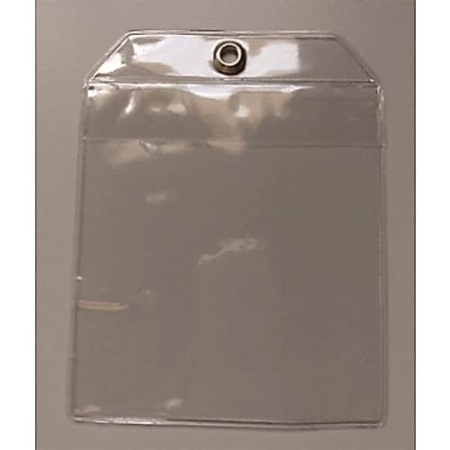 Envelope Porta Ficha Transparente 9,5 x 10,4 + 1,5   com tampa e Ilhós