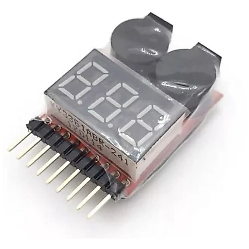 Alarme Buzzer Plug bateria lipo Medidor Tensão aeromodelo drone