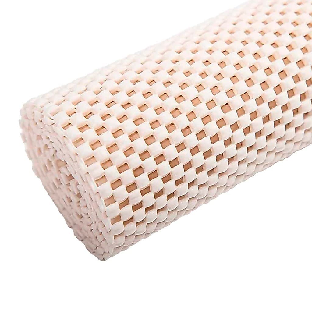 Forro Para Gaveta Antiderrapante Pvc Quadradinho 45X120cm Branco Off White Protetor Cozinha Armário