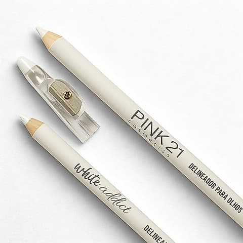 Delineador Branco para Olhos com Apontador (White Addict) - Pink 21
