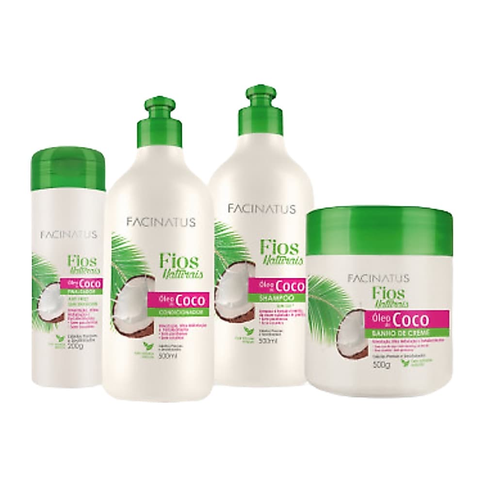 Kit Capilar Óleo De Coco Fios Naturais Facinatus