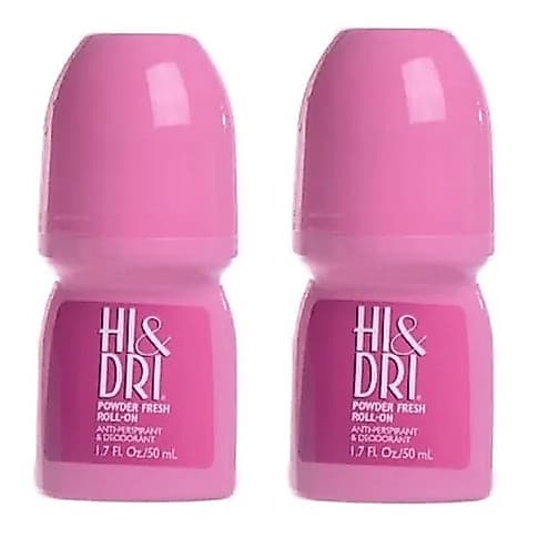 Kit 2 Hi & Dri Roll On Powder Fresh Rosa 50ml Rolon