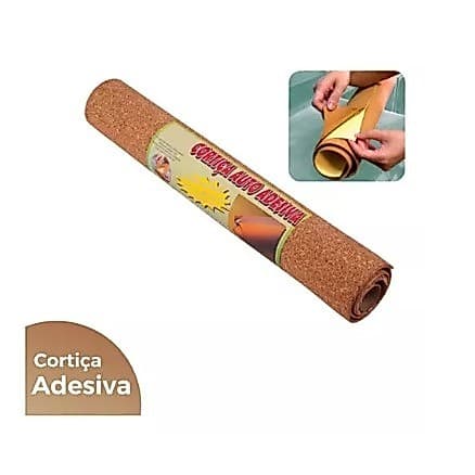 Cortiça Adesiva Auto Colante P/ Anotações Decorações