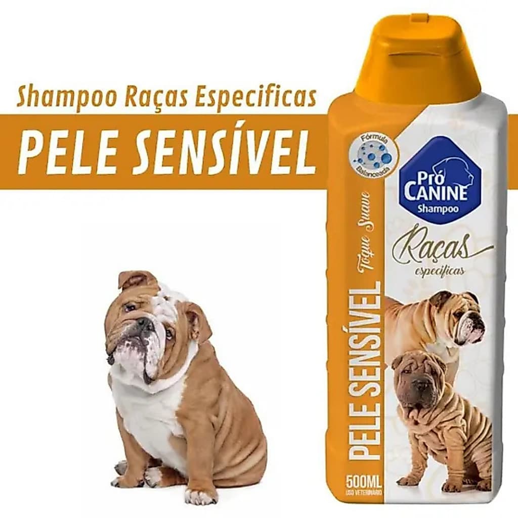 Shampoo para Cachorro Pele Sensível PróCanine 500ml – Limpeza Suave e Hidratação