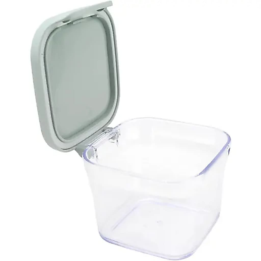 Pote Trava Hermético para Alimentos Clink Tampa Vedação  Quadrado de Acrílico 500ml Verde Água