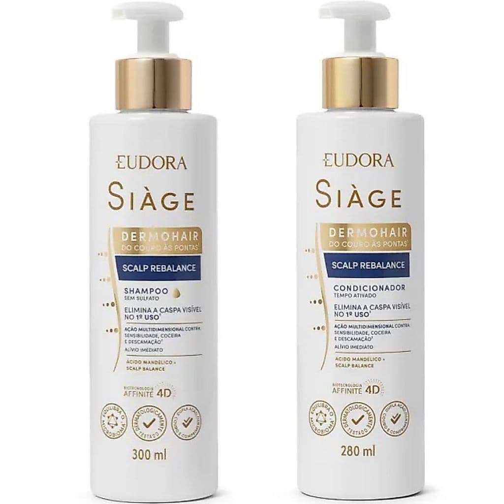 Eudora Siáge Dermohair Scalp Rebalance : Shampoo 300ml / Condicionador 280ml
