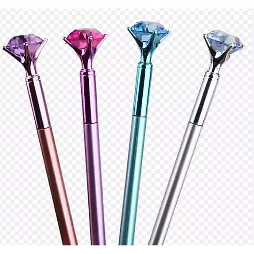 KIT 10 Canetas Diamante ou Flor Cristal Esferográfica Ponta Fina!!!