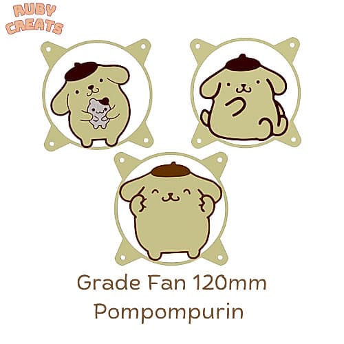 Grade Fan Pompompurin Kawaii Personalizada Protecao para Ventoinha Cooler Acessório para Pc Game
