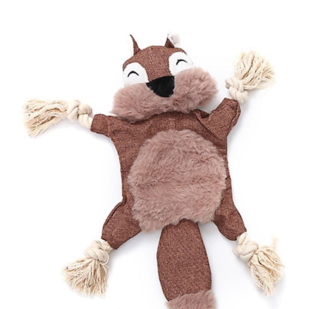 Esquilo Corda Brinquedo Pelúcia Pet