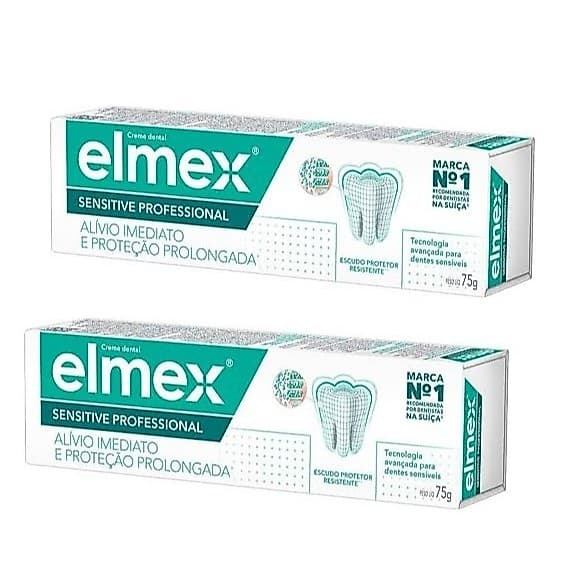 Kit c/ 2 uni Creme Dental Elmex Sensitive Alivio Imediato 75g