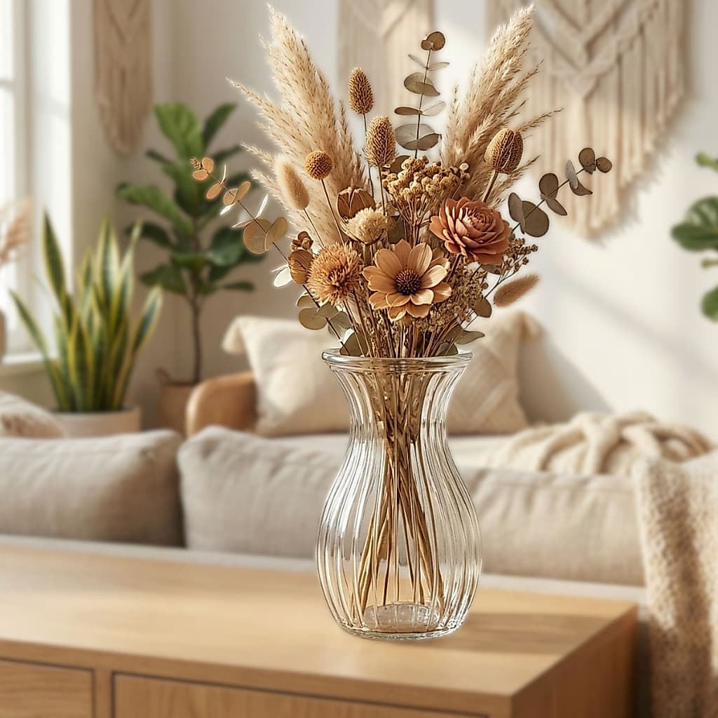 Vaso de Vidro 1/2/3 Decorativo Petunia - Lyor Decoração Sala Mesa Posta Elegante Sofisticado Casa