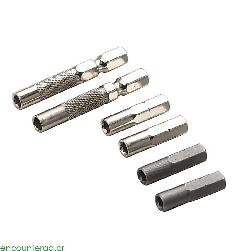 Encontrora 6pcs 1 4 Adaptadores Chave Fenda Sextavada Conjunto 6 35mm A 4mm Para Uso Múltiplas Ferramentas