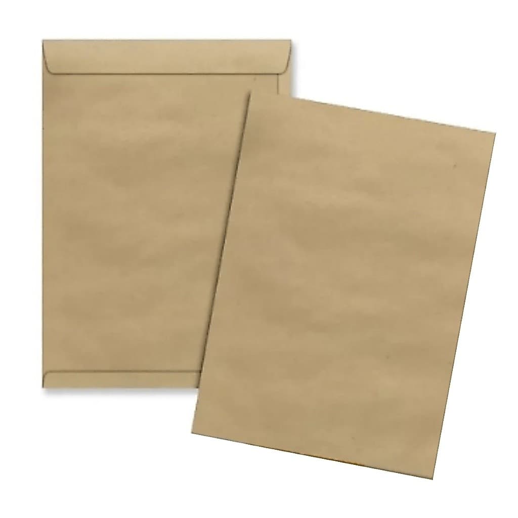 KIT 10 ENVELOPES TAMANHO A4 SACO KRAFT PARDO NATURAL 22,9x32,4CM - SCRITY