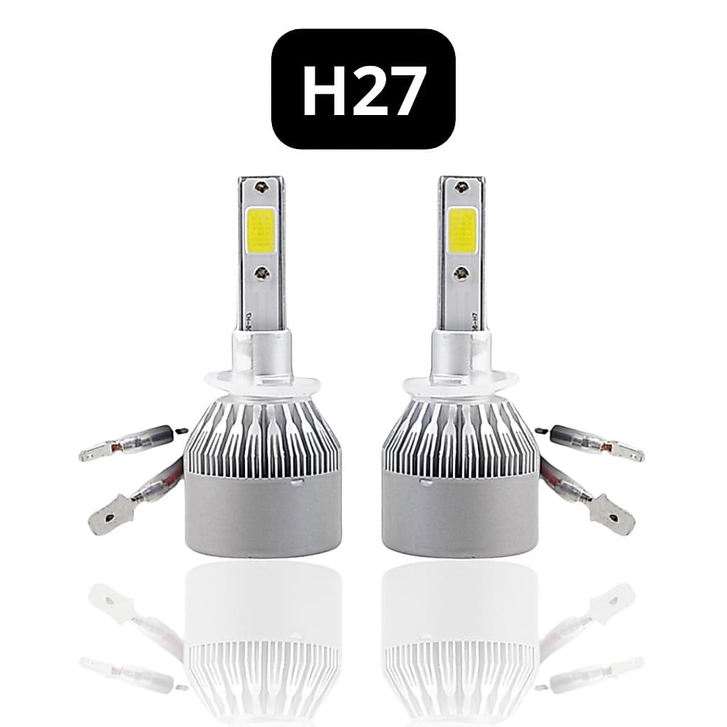 H27 Lâmpada Led Super Led /ultra led Carro 6000k 9600 Lumens Branca Xenon 12A24