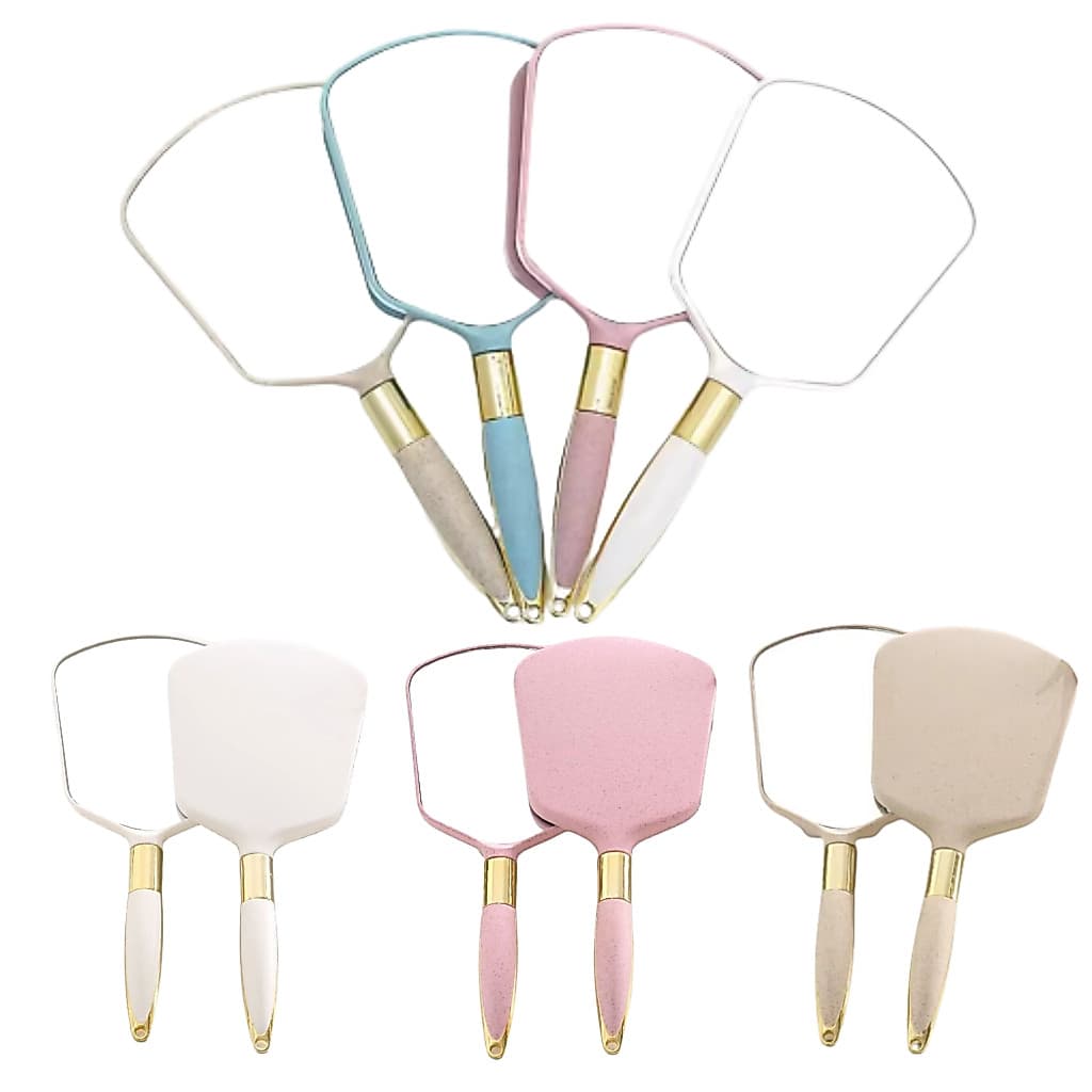 Espelho De Mão Com Detalhes Dourado Médicos E Dentistas 24cm