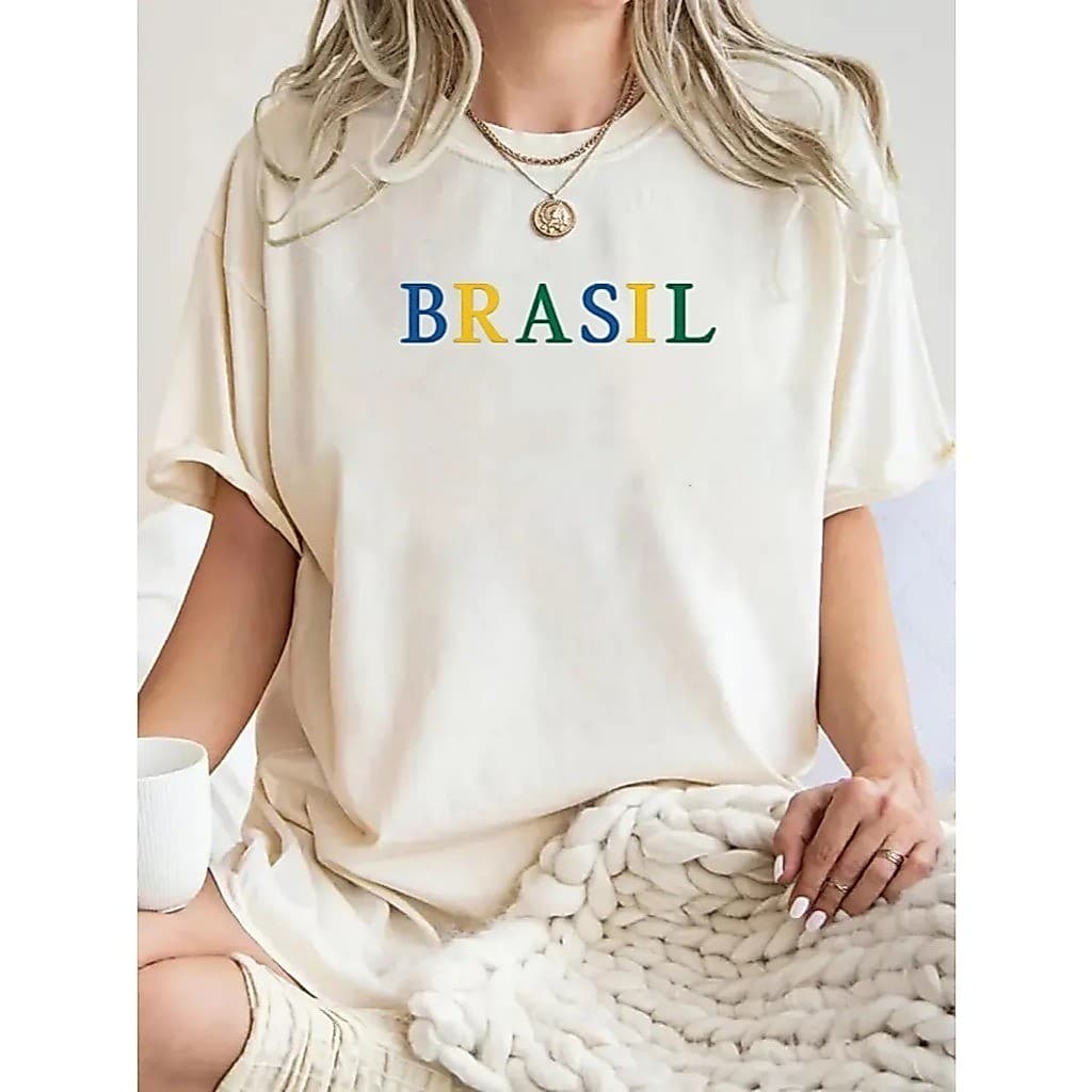 Camiseta Feminina do Brasil Copa 2026 Masculina 100% Algodão Confortável Unissex Envio Rapido