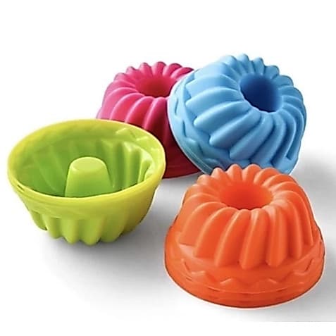 Kit 12 Formas de Silicone para Pudim Bolo Mini Forminhas 6,4x2,5cm WL-2618